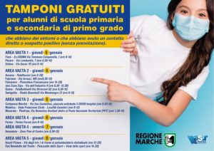 Locandina Tamponi Regione Marche